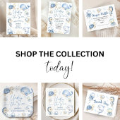 Under The Sea Ocean Baby Shower Junge Dusty Blue Pappteller