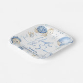 Under The Sea Ocean Baby Shower Junge Dusty Blue Pappteller (Gewinkelt)