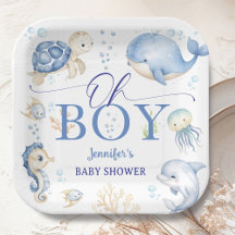 Under The Sea Ocean Baby Shower Oh Boy Blau