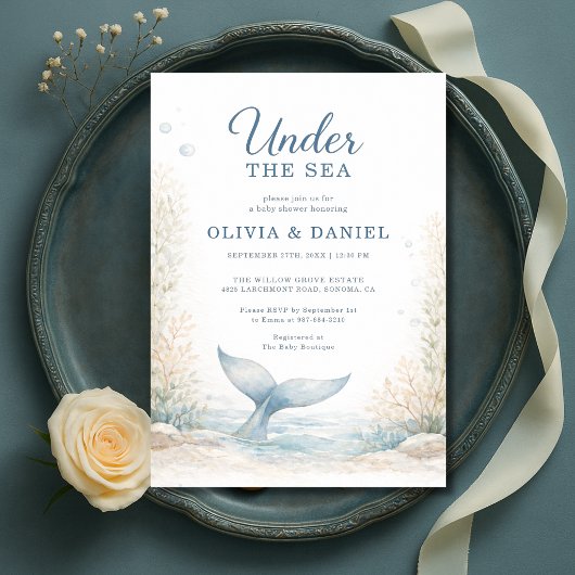 Under the Sea Ocean Couples Baby Shower Einladung