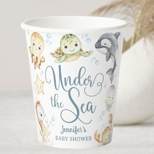 Under The Sea Ozean-Baby-Party geschlechtsneutral Pappbecher
