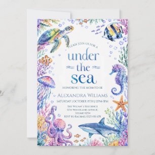 Under The Sea Ozean-Tiere Baby-Party Einladung