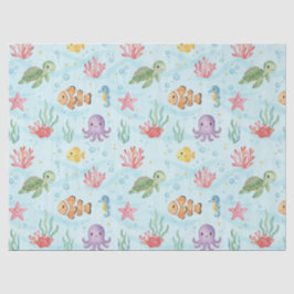 Under the Sea Party Colourful Ocean Creatures Seidenpapier