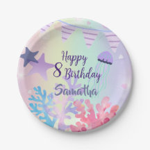 Under the Sea Pink and Purple Birthday Party Decor