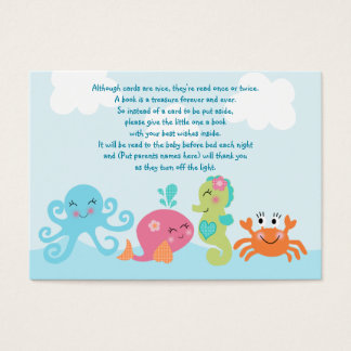 Under the Sea/Pink Whale Favor Tag/Card