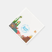 Under the Sea Plants Fish Corals Birthday Party Serviette (Ecke)