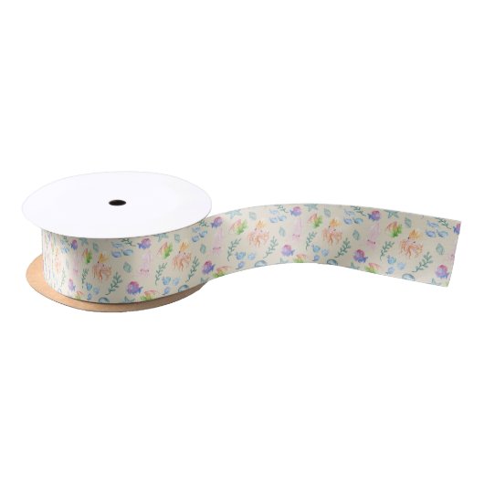 Under the Sea Satin Ribbon in Cream Satinband (Spule)
