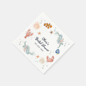 Under the Sea She's a Catch Bridal Shower Cocktail Serviette (Ecke)