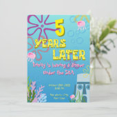 Under the sea Sponge Bob Birthday Invitation Einladung (Stehend Vorderseite)