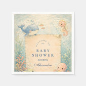 Under the Sea Storybook Baby Shower Serviette (Vorderseite)