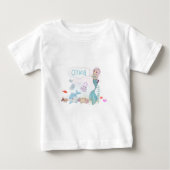 Under the Sea Sweet Mermaid Personalized Baby T-shirt (Vorderseite)