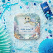 Under the Sea Turtle Boy Baby Shower Pappteller (Party)