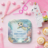 Under the Sea Turtle Boy Baby Shower Pappteller (Party)