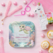 Under the Sea Turtle Girl Baby Shower Pappteller (Party)