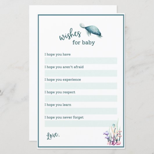 Under the Sea Wishes for Baby  (Vorne/Hinten)