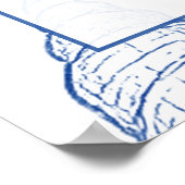 Under The Sea You Soon Blue Baby Shower Welcome Poster (Ecke)