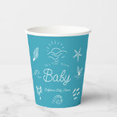 Under the Sea You Soon Blue Boy Baby Shower Pappbecher (Vorderseite)