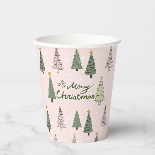 Under the Snowy Trees – Christmas Pappbecher (Vorderseite)