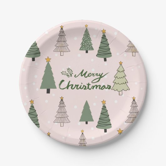 Under the Snowy Trees – Christmas Pappteller (Vorderseite)