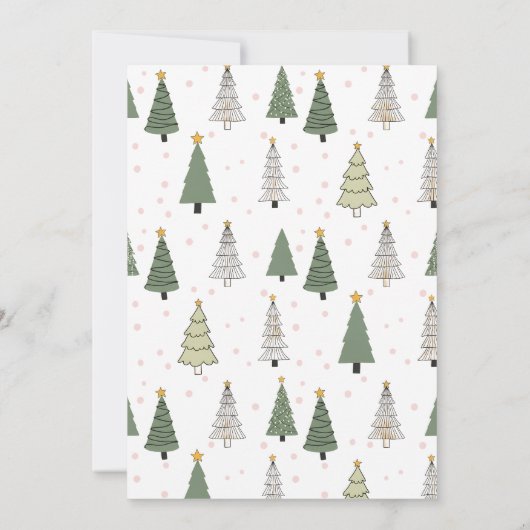 Under the Snowy Trees – Christmas Party Einladung (Rückseite)