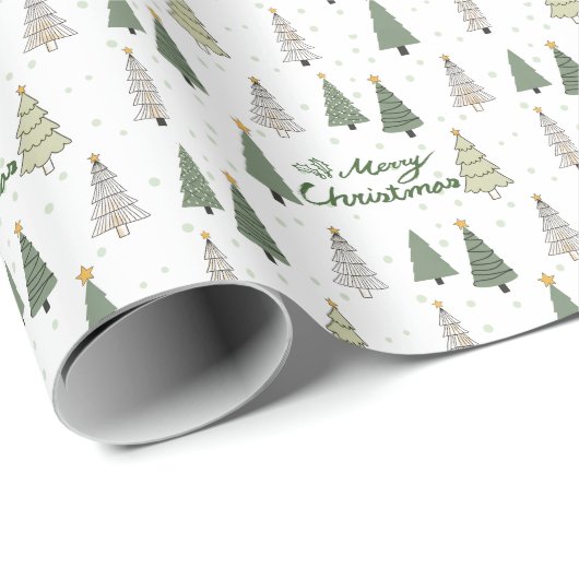 Under the Snowy Trees – Christmas Wrapping Paper Geschenkpapier (Rolleneckpunkt)