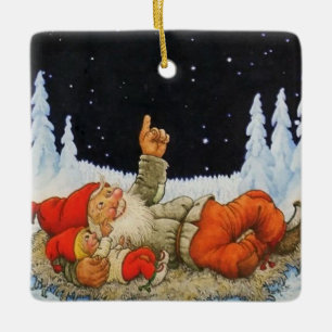 "Under the Stars" Gnomes von Jenny Nystrom Keramikornament