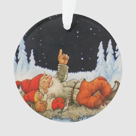 "Under the Stars" Gnomes von Jenny Nystrom Ornament (Vorderseite)