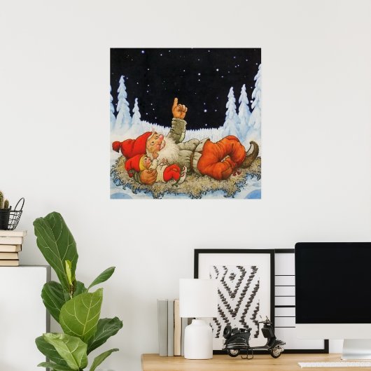 "Under the Stars" Gnomes von Jenny Nystrom Poster (Heimbüro)