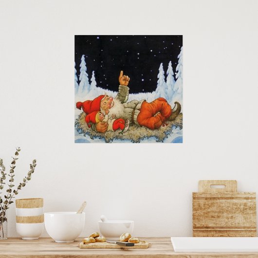 "Under the Stars" Gnomes von Jenny Nystrom Poster (Küche)