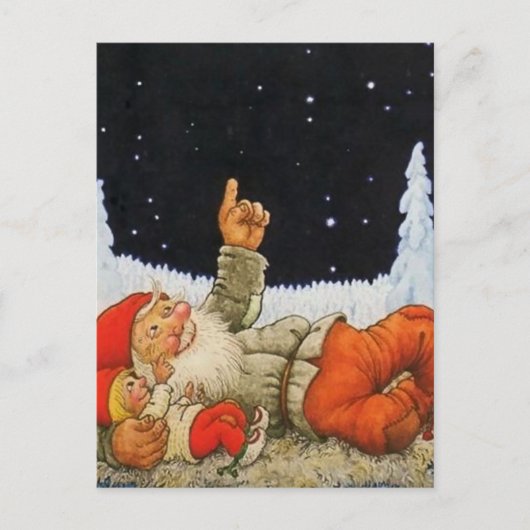 "Under the Stars" Gnomes von Jenny Nystrom Postkarte (Vorderseite)