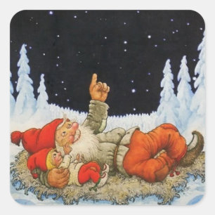 "Under the Stars" Gnomes von Jenny Nystrom Quadratischer Aufkleber
