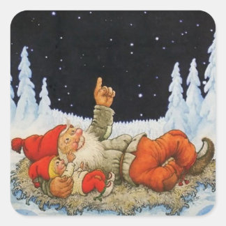 "Under the Stars" Gnomes von Jenny Nystrom Quadratischer Aufkleber