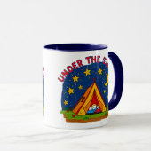 Under the Stars Kids Camping Drawing Tasse (VorderseiteRechts)