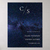 UNDER THE STARS Themed Welcome To Our Wedding Poster (Vorne)