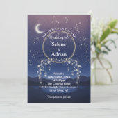 Under the Stars Wedding Invitation Einladung (Stehend Vorderseite)