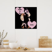 Under Umbrella: Romantic Couple Kissing in Rain Poster (Küche)