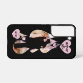 Under Umbrella: Romantic Couple Kissing in Rain Samsung Galaxy Hülle (Rückseite (Horizontal))