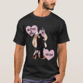 Under Umbrella: Romantic Couple Kissing in Rain T-Shirt (Vorderseite)