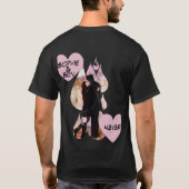 Under Umbrella: Romantic Couple Kissing in Rain T-Shirt (Rückseite)