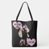 Under Umbrella: Romantic Couple Kissing in Rain Tasche (Rückseite)