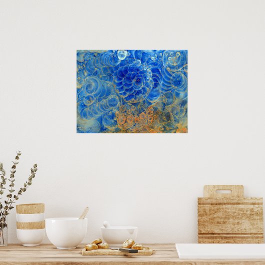 Under Water -Hand Painted Awarded Abstract Artwork Poster (Küche)