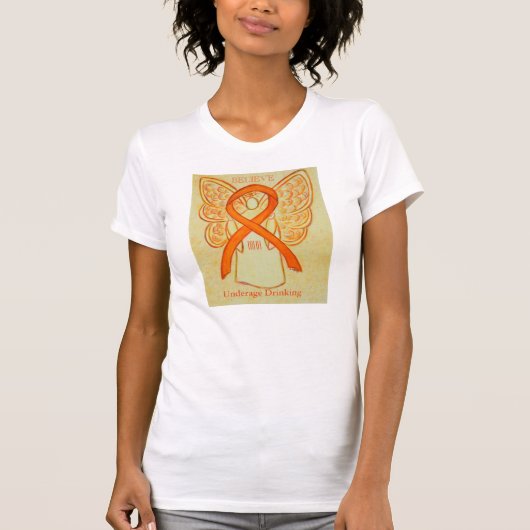 Underage Drink Awareness Ribbon Angel Shirt (Vorderseite)