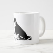 Underbite Attitude, Bold B&W Jumbo-Tasse (Vorderseite Rechts)