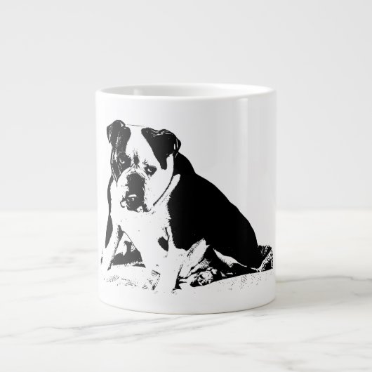 Underbite Attitude, Bold B&W Jumbo-Tasse (Vorderseite)