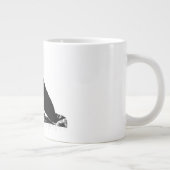 Underbite Attitude, Bold B&W Jumbo-Tasse (Rechts)