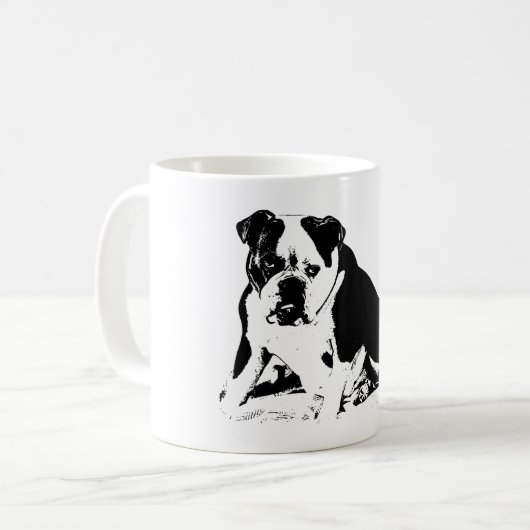Underbite Attitude, Bold B&W Kaffeetasse (Vorderseite Links)
