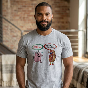 Undercover Hotdog-Shirt - Lustiges BBQ-Schweinefle T-Shirt