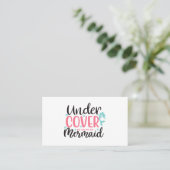 Undercover Mermaid Visitenkarte (Stehend Vorderseite)