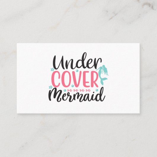 Undercover Mermaid Visitenkarte (Vorderseite)