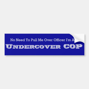 undercover Polizist Autoaufkleber